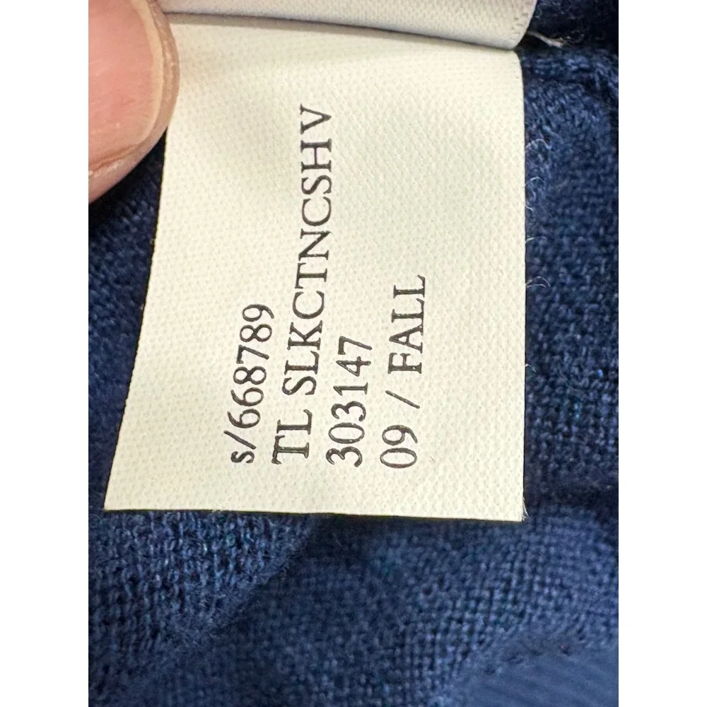 Banana Republic Mens Blue‎ Silk Cotton Cashmere V-Neck Sweater Size M